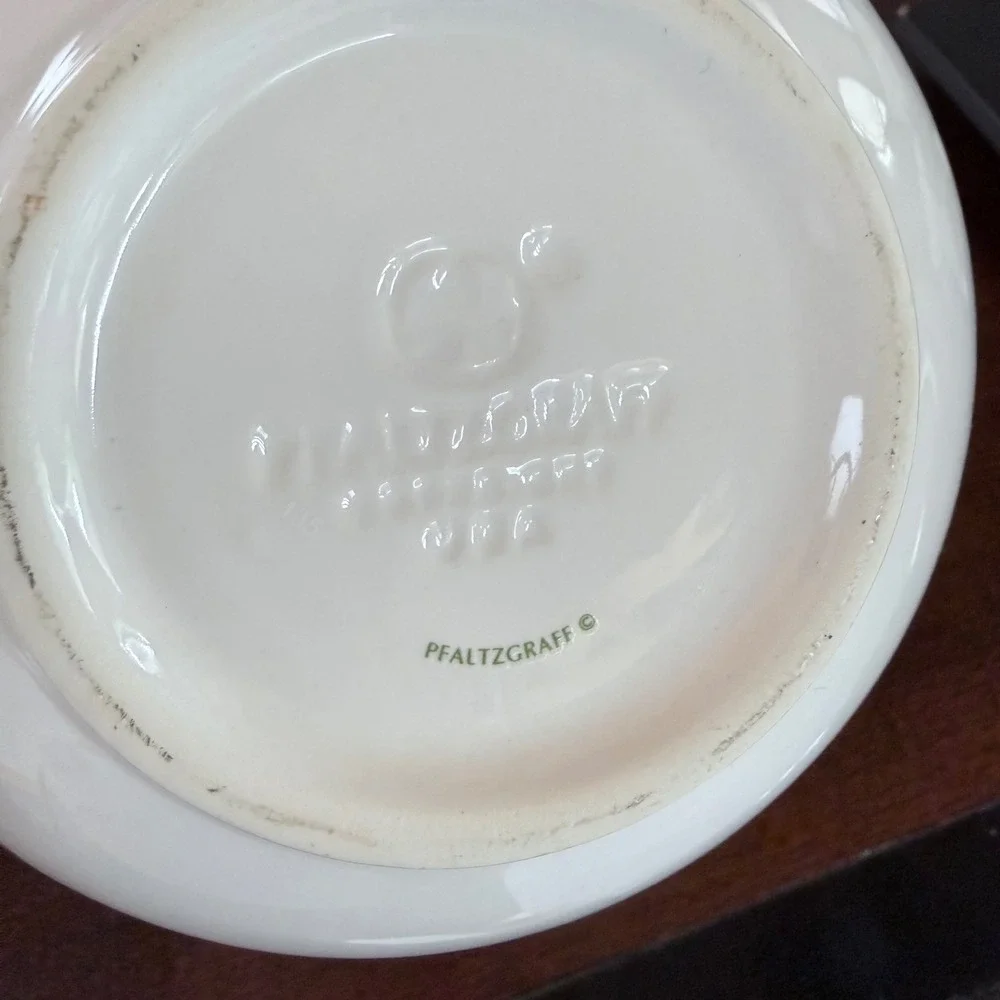 Vintage Pfaltzgraff Naturewood Serving Mixing Bowl Floral Butterfly Ladybug 7